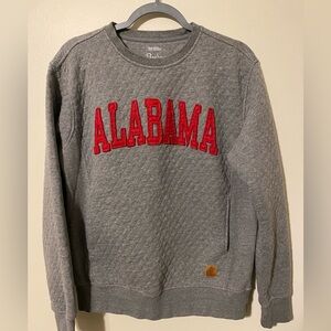 Men's Pressbox Alabama Crimson Tide Gray Quilted Sweatshirt Size Medium